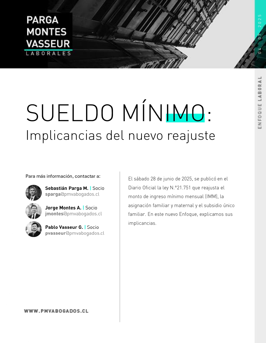 Sueldo mínimo: implicancias del nuevo reajuste