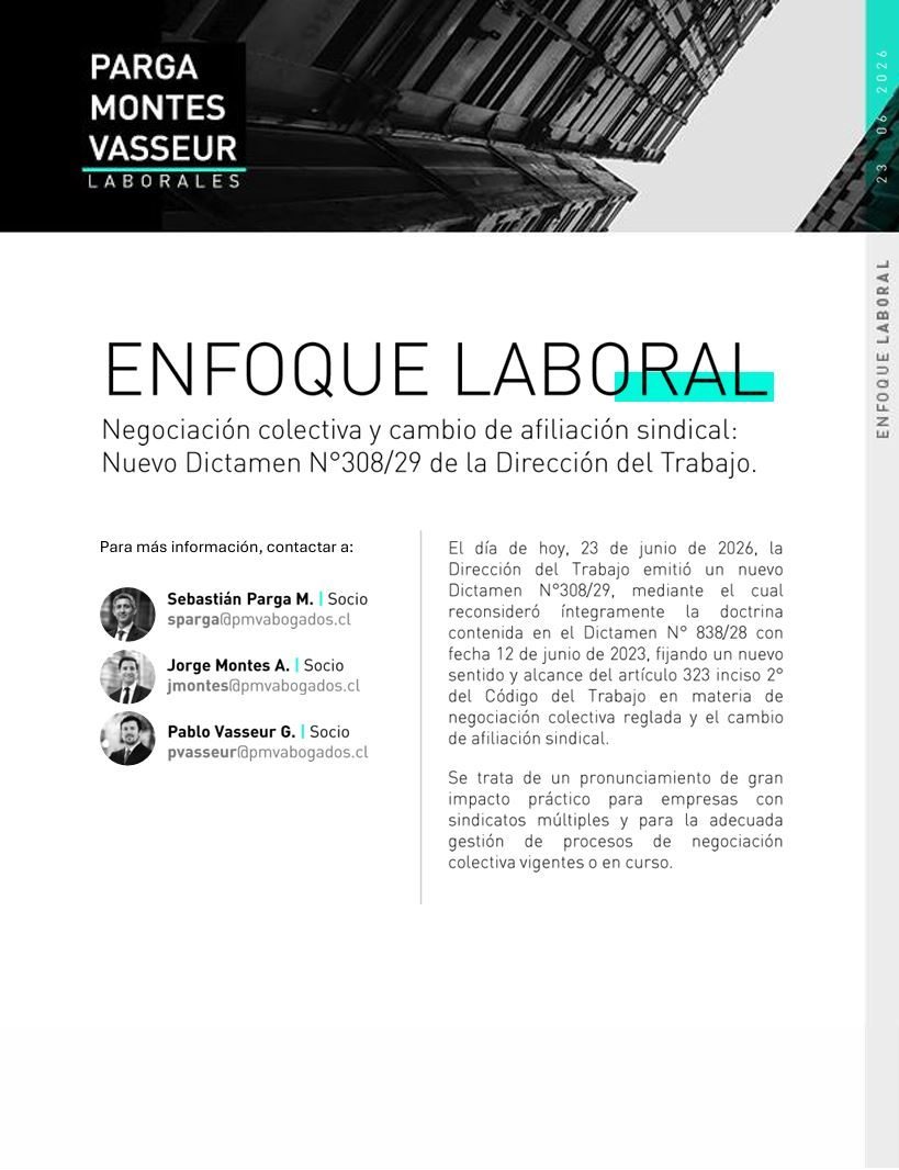 Negociación colectiva y cambio de afiliación sindical: Nuevo Dictamen N°308/29 de la Dirección del Trabajo